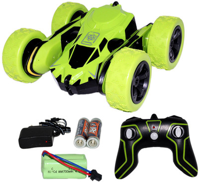 

Smiles Creation ™ Remote Control 1:28 Scale 2.4GHz Super Stunt Car Toy for Kids(Green)