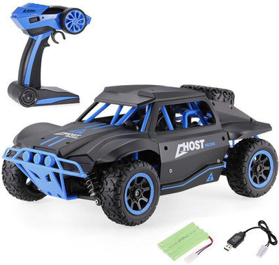 

Smiles Creation ™ Remote Control Car 2.4Ghz 4WD High Speed with 1:18 Scale Short Truck Racing Car Toy for Kids(Black)