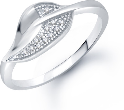 VK Jewels Exquisite Crafted Micro Shaped for Women and Girls Alloy Cubic Zirconia Rhodium Plated Ring