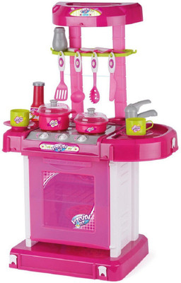 

KSR eTrade Kitchen Set Toy for Girls With Light And Sound Battery Operated Gift for Kids