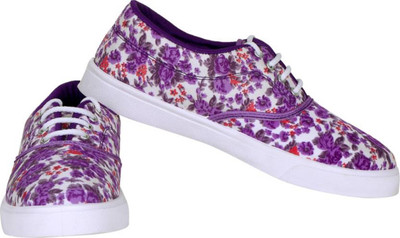 

paya WCC009 Casuals For Women(White, Purple