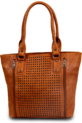 

VELINA Girls Casual Tan Leatherette Shoulder Bag