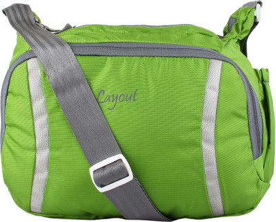 

Layout Men Casual Green Polyester Sling Bag