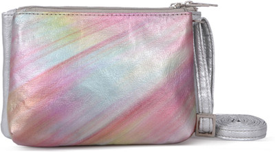 

Baggit Women Casual Silver PU Sling Bag