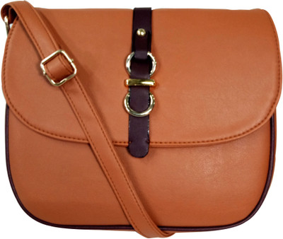 

Azinnia Women Casual Tan PU Sling Bag