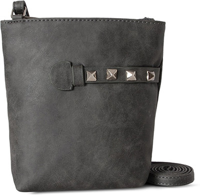 

Baggit Women Casual Grey PU Sling Bag
