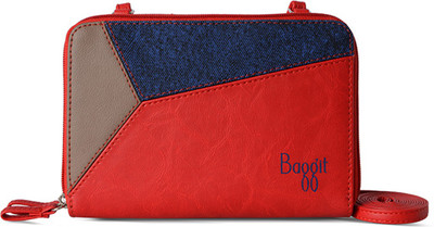 

Baggit Women Casual Red PU Sling Bag