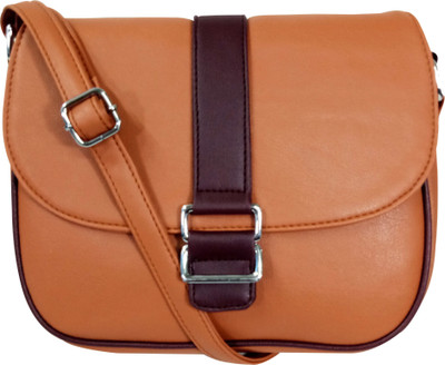 

Azinnia Women Casual Tan PU Sling Bag
