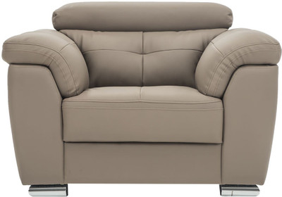 Durian CHARLES/1 Leatherette 1 Seater Sofa(Finish Color - Mocha Brown)