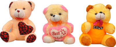 

mega star Teddy Bear Soft Toy Gifts, multi color (35 cm) - 35 cm(Multicolor)