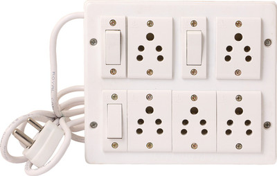 BAHUL Power Strip extension multi outlet board 5  Socket Extension Boards(White, 2 m)