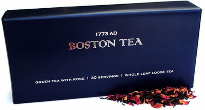 

1773 AD Boston Tea 30 servings box, Whole Leaf Loose Tea Rose Green Tea Box(60 g)