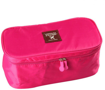

Merchanteshop Pink Undergarment Bra Panty Travelling Pouch Kit Organizer Women Ladies Girls(Pink)
