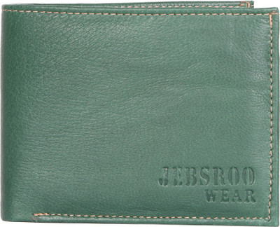 

JEBSROO WEAR Men Green Genuine Leather Wallet(5 Card Slots)