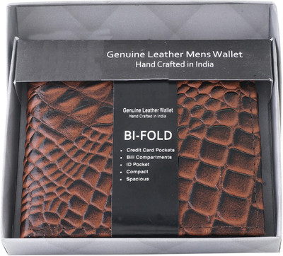

msepl Men Brown Genuine Leather Wallet(9 Card Slots)