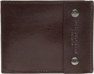 

U.S. Polo Assn Men Brown Genuine Leather Wallet(5 Card Slots)