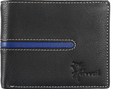 Hawai Men Black Genuine Leather Wallet(4 Card Slots)