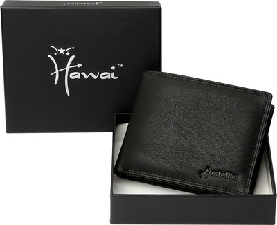 

Justclik Men Black Genuine Leather Wallet(8 Card Slots)