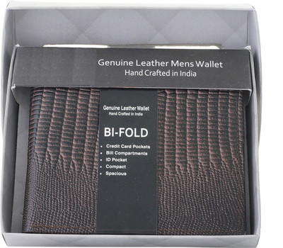 

msepl Men Brown Genuine Leather Wallet(8 Card Slots)
