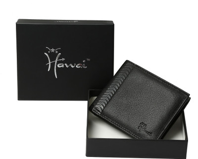 

Hawai Men Black Genuine Leather Wallet(6 Card Slots)