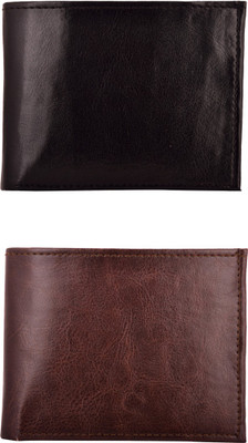 

Exotique Men Multicolor Artificial Leather Wallet(5 Card Slots), Black;brown