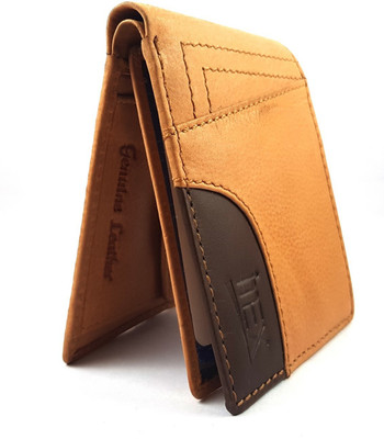

imex international Men Beige Genuine Leather Wallet(8 Card Slots)