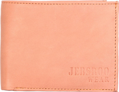 

JEBSROO WEAR Men Orange Genuine Leather Wallet(5 Card Slots)