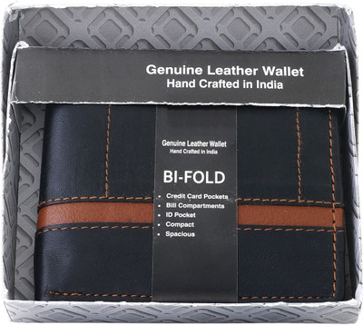 

msepl Men Black Genuine Leather Wallet(9 Card Slots)