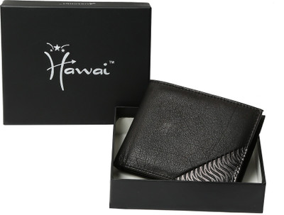 

Hawai Men Black Genuine Leather Wallet(6 Card Slots)