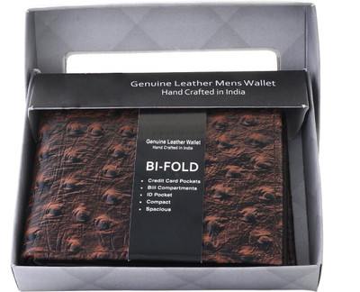 

msepl Men Brown Genuine Leather Wallet(10 Card Slots)