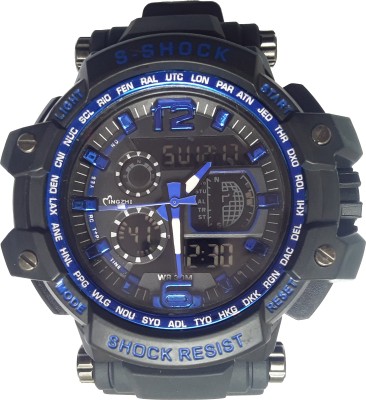 PTCMart S SHOCK Black Strap Watch Sport Quartz Wrist Men Mens Analog Digital Watch  - For Boys   Watches  (PTCMart)