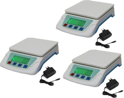 

AmtiQ New Digital Electronic (Pack of 3) TS 200V with Adapter 7Kg Kitchen Weighing Scale(Off-White)
