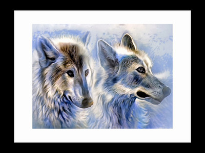 

ravgar Icewolf Snow White Painting Canvas Painting Wall Art [16 x 20 inch] Framed Cotton Fine Grain Primed Canvas Board (Set of 1)(Multicolor)