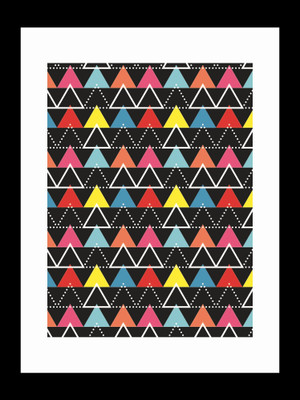 

ravgar Triangles Canvas Painting Wall Art [16 x 20 inch] Framed Cotton Fine Grain Primed Canvas Board (Set of 1)(Multicolor)