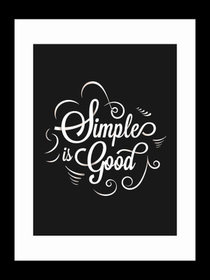 

ravgar Simplicity is the best policy Canvas Painting Wall Art [16 x 20 inch] Framed Cotton Fine Grain Primed Canvas Board (Set of 1)(Multicolor)