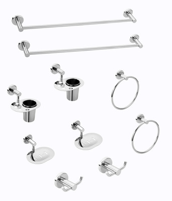 

handy bathroom accessories set Stainless Steel Bathroom Set(Pack of 10)