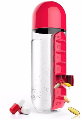 Bhavya 7 Days Water Bottle Pill Box(Red)