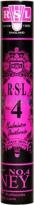 

rsl Tourney 4 Feather Shuttle - White(Medium, 77, Pack of 1)