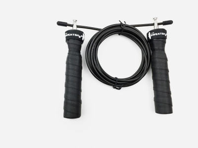 

The SweatShop Spin Speed Rope Ball Bearing Skipping Rope(Black, Length: 421 cm)