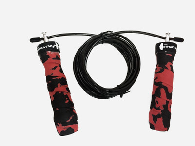 

The SweatShop Spin Speed Rope Ball Bearing Skipping Rope(Red, Length: 421 cm), Red camo
