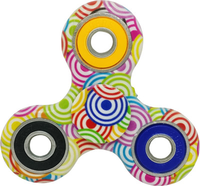 

Montez Rainbow Print Graphic Metal Bearing Fidget Spinner Toy(Multicolor)