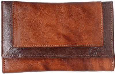 

Gentleman Women Casual Brown Genuine Leather Wrist Wallet(17 Card Slots)
