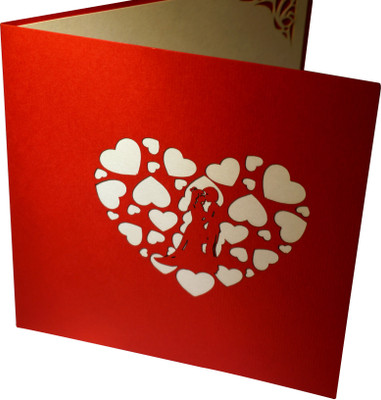 

Indifashion I Love You Pop Up Greeting Card(Red, Pack of 1)