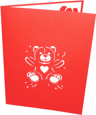 

Indifashion Love Bear Valentine's Day Greeting Card(Red, Pack of 1)