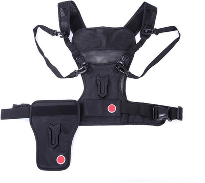 

Axcess Multi Camera Carrying Chest Harness System Vest with Side Holster Strap(Black)