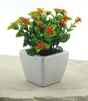 

Importwala Orange Assorted Artificial Flower with Pot(2.7 inch, Pack of 1)