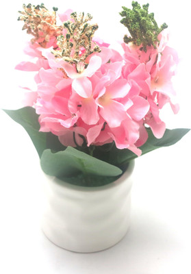 

Importwala Pink Assorted Artificial Flower with Pot(7.75 inch, Pack of 1)