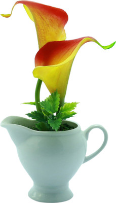 

Importwala Orange Lily Artificial Flower with Pot(8 inch, Pack of 1)