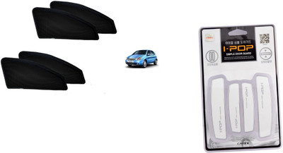 Typhon Premium Quality Zipper Magnetic Car Curtain With Ipop Door Guard For Indica Vista` Combo