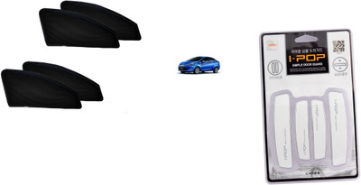 

Typhon Premium Quality Zipper Magnetic Car Curtain With Ipop Door Guard For Fiesta Old Combo